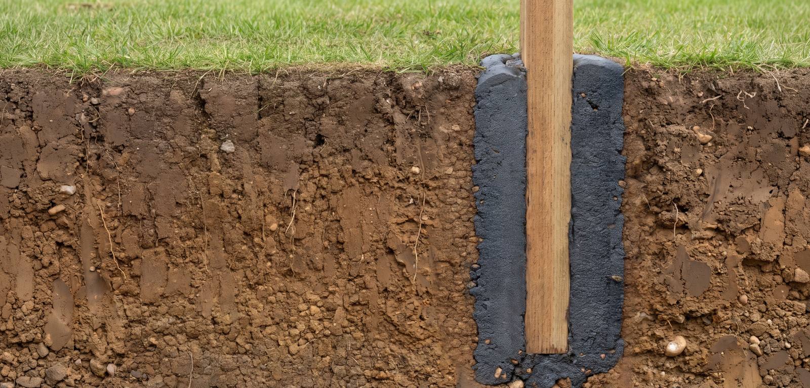 Cross section of a post fully sealed in TuffSpec
