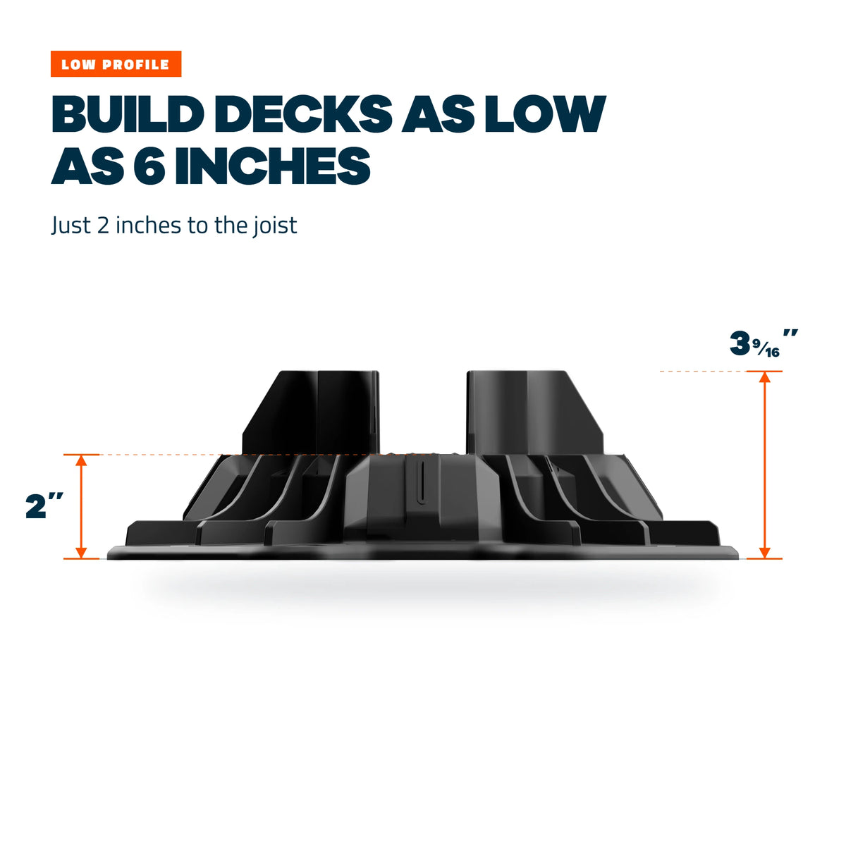 Build decks as low as 6 inches